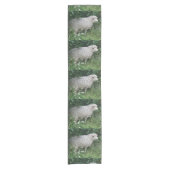 Cute Greedy Sheep Eating Table Runner Korte Tafelloper (Voorkant)
