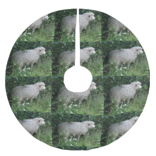 Cute Greedy Sheep Eating Tree Skirt Kerstboom Rok