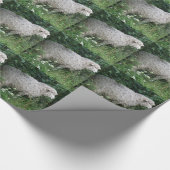 Cute Greedy Sheep Eating Wrapping Paper Cadeaupapier (Hoek)