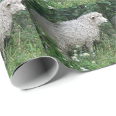 Cute Greedy Sheep Eating Wrapping Paper Cadeaupapier (Rol Hoek)