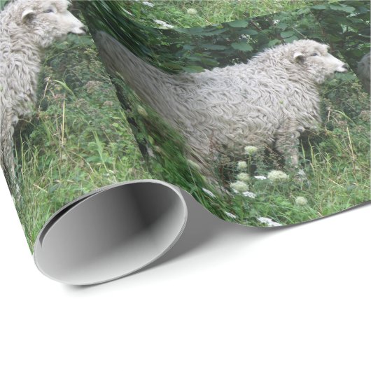 Cute Greedy Sheep Eating Wrapping Paper Cadeaupapier (Rol Hoek)