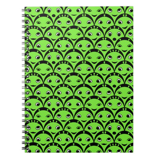 Cute Green Alien Notitieboek (Voorkant)