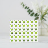 Cute Green Aliens Briefkaart (Staand voorkant)