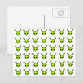 Cute Green Aliens Briefkaart (Voorkant / Achterkant)