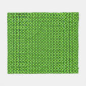 Cute Green Aliens Pattern Fleece Blanket (Voorkant (Horizontaal))