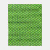Cute Green Aliens Pattern Fleece Blanket Deken (Voorkant)