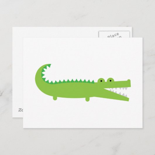 Cute Green Alligator Briefkaart (Voorkant / Achterkant)