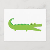 Cute Green Alligator Briefkaart (Voorkant)