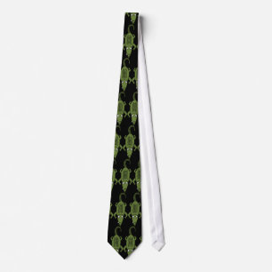 Cute Green Alligator Pattern Stropdas