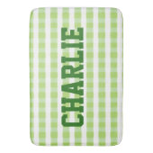 Cute Green and White Badmat (Voorkant Verticaal)