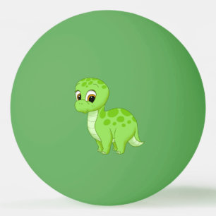 Cute Green Baby Brontosaurus Dinosaur Pingpongbal