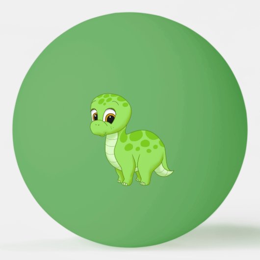 Cute Green Baby Brontosaurus Dinosaur Pingpongbal (Voorkant)