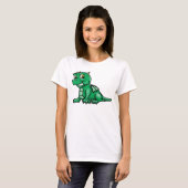 Cute Green Baby Dragon T-shirt (Voorkant volledig)