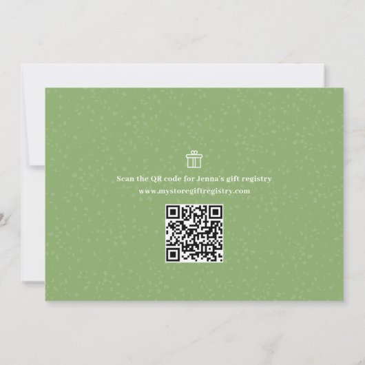 Cute Green Baby Twins Botanical Two Peas in a Pod Kaart (Achterkant)