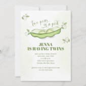 Cute Green Baby Twins Two Peas in a Pod | QR-code Kaart (Voorkant)