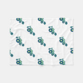 Cute Green Backhoe Funny Excavator Digger Boys Fleece Deken (Voorkant (Horizontaal))