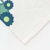 Cute Green Backhoe Funny Excavator Digger Boys Fleece Deken (Hoek)