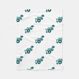 Cute Green Backhoe Funny Excavator Digger Boys Fleece Deken