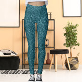Cute Green Blue Glitter Sport Christmas Party Gift Leggings