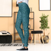 Cute Green Blue Glitter Sport Christmas Party Gift Leggings