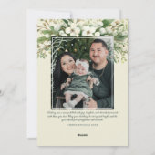 Cute Green Bow Wreath Photo Christmas Feestdagenkaart (Achterkant)