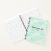 Cute green bubbles patroon notitieboek (Binnen)