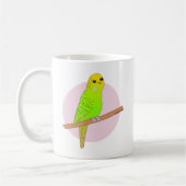 Cute Green Budgie Koffiemok (Links)
