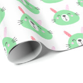 Cute Green Bunnies Cadeaupapier (Rol Hoek)