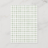 Cute Green Cactus Boho Llama boekt Baby shower Informatiekaartje (Achterkant)
