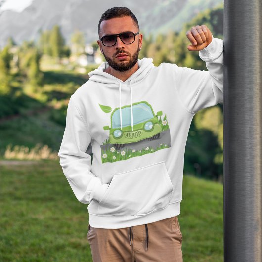 Cute Green Car Hoodie