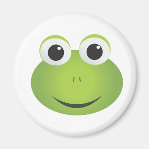 Cute Green Cartoon Frog Magnet