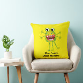 Cute Green Cartoon Monster Funny Fun voor kinderen Kussen (Stoel)