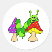 Cute Green Caterstyle Ronde Sticker (Voorkant)