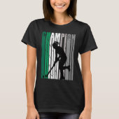 Cute Green Champion Hockey Birthday Arts T-shirt (Voorkant)