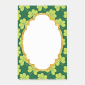 Cute Green Clover Patroon Post-it® Notes (Voorkant)
