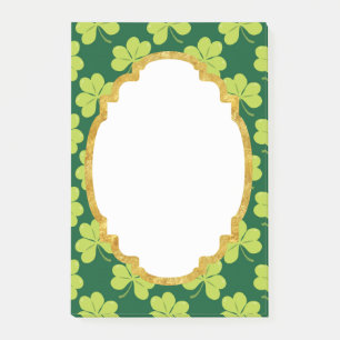 Cute Green Clover Patroon Post-it® Notes