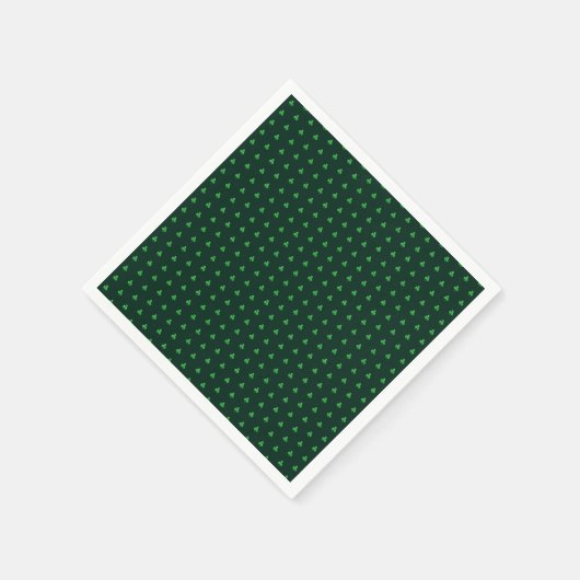 Cute Green Clover Shamrock model modern papier Servet (Hoek)