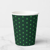 Cute Green Clover Shamrock model modern Papieren Bekers (Achterkant)