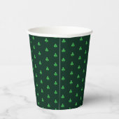 Cute Green Clover Shamrock model modern Papieren Bekers (Rechts)