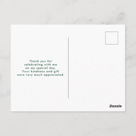 Cute Green Clover Shamrock Pattern Hartelijk dank Briefkaart (Achterkant)