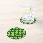 Cute Green Clover Shamrock Pattern Kartonnen Onderzetters (Insitu)