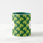 Cute Green Clover Shamrock Pattern Mok (Midden)