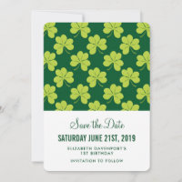 Cute Green Clover Shamrock Pattern