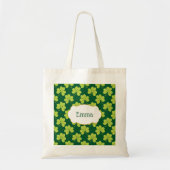 Cute Green Clover Shamrock Pattern Tote Bag (Voorkant)