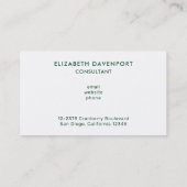 Cute Green Clover Shamrock Pattern Visitekaartje (Achterkant)