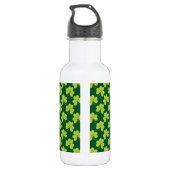 Cute Green Clover Shamrock Pattern Waterfles (Achterkant)