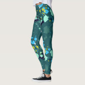Cute Green Colorful Paint Splatter Patroon Leggings (Links)