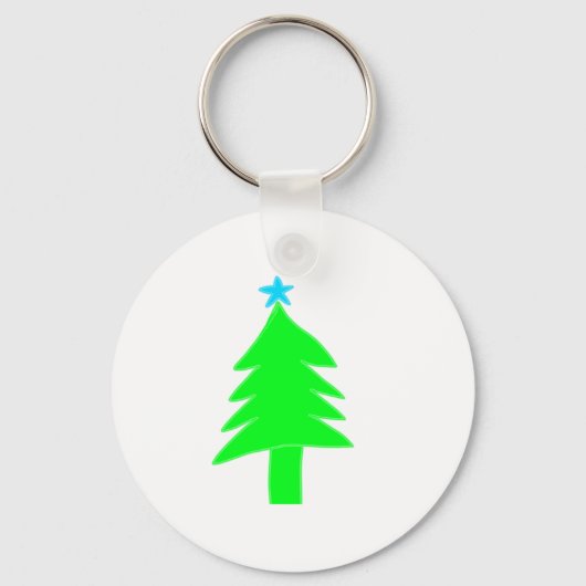 CUTE green cristms tree SLEUTELHANGER (Voorkant)
