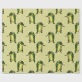 Cute Green Crocodiles Cadeaupapier (Vlak)