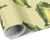 Cute Green Crocodiles Cadeaupapier (Rol Hoek)